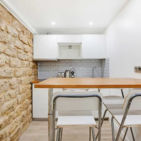 Charming 1br Montorgueil Republique Lägenhet *